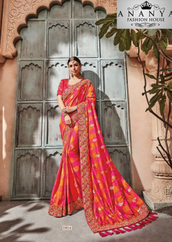 Luscious Pink Georgette Saree with Pink Blouse