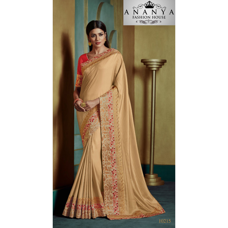 Melodic Yellow Georgette Saree with Pink Blouse