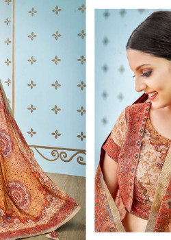 Divine Multicolor Banarasi Silk Saree with Multicolor Blouse