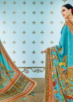 Luscious Blue Banarasi Silk Saree with Blue Blouse