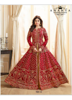 Incredible Red Silk Salwar kameez