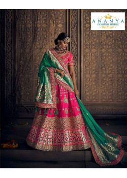 Incredible Pink color Silk Designer Lehenga