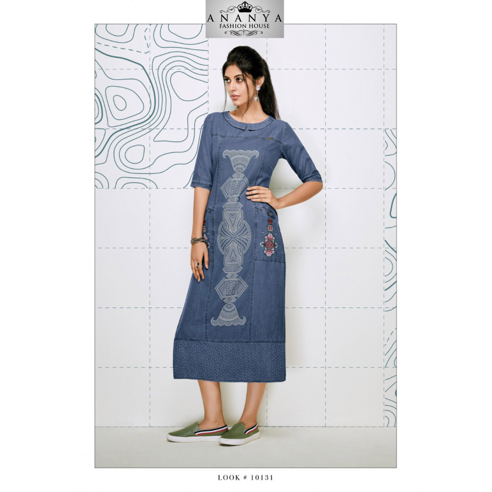 Denim Kurti for Ladies Online Blue Vol 2 Tips and Tops -✈Free➕COD🛒