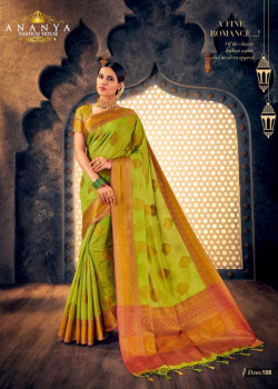 Exotic Light Green Silk Saree with Light Green Blouse