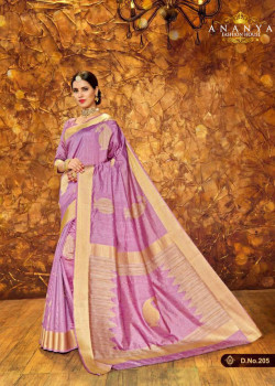 Incredible Lavender Silk Saree with Lavender Blouse