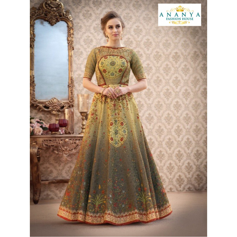 Find Banarasi silk gown by Sanvi Fashion hub near me | Mahemdavad, Kheda,  Gujarat | Anar B2B Business App