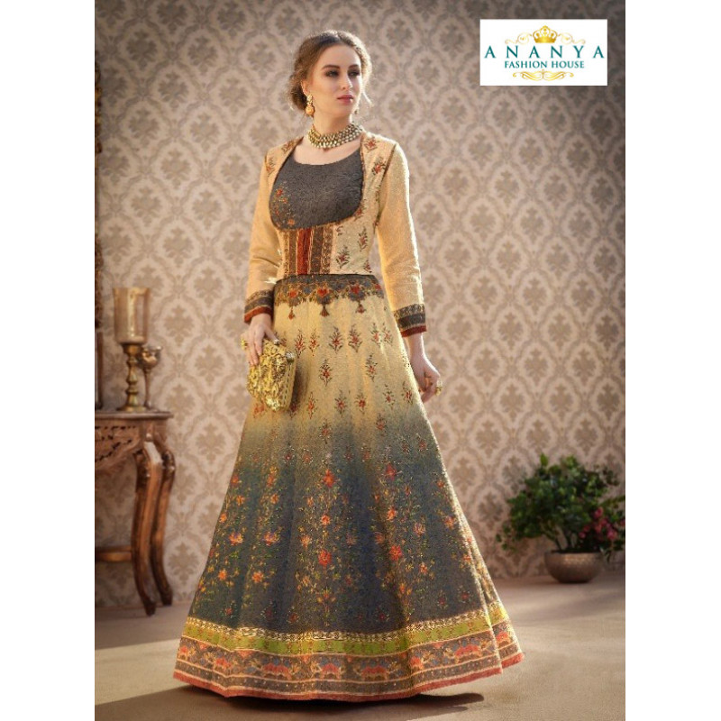Trendy Multicolor color Banarasi Silk Designer Lehenga