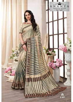Flamboyant Multicolor Kanjeevaram Silk Saree with Multicolor Blouse