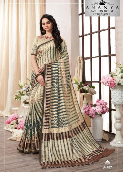 Flamboyant Multicolor Kanjeevaram Silk Saree with Multicolor Blouse