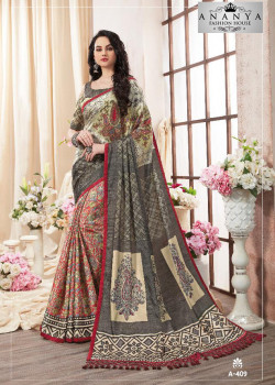 Trendy Multicolor Kanjeevaram Silk Saree with Multicolor Blouse