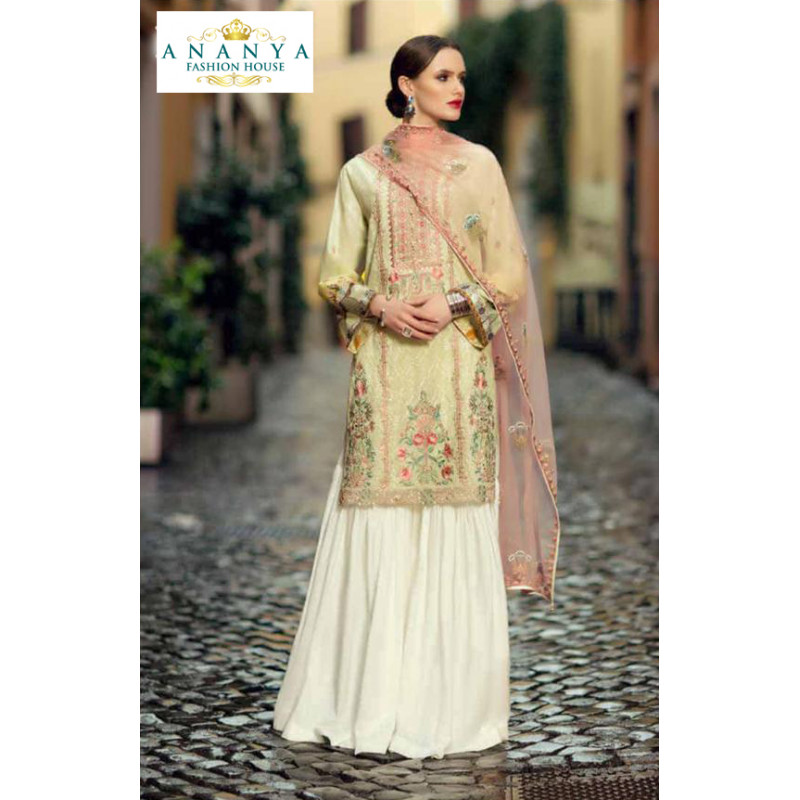 Dazzling Off White Pure Cambric Salwar kameez