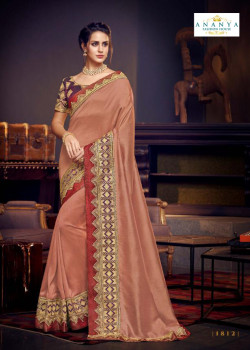 Charming Pastel Pink Silk Saree with Dark Purple Blouse