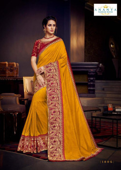 Classic Mustard Silk Saree with Maroon Blouse