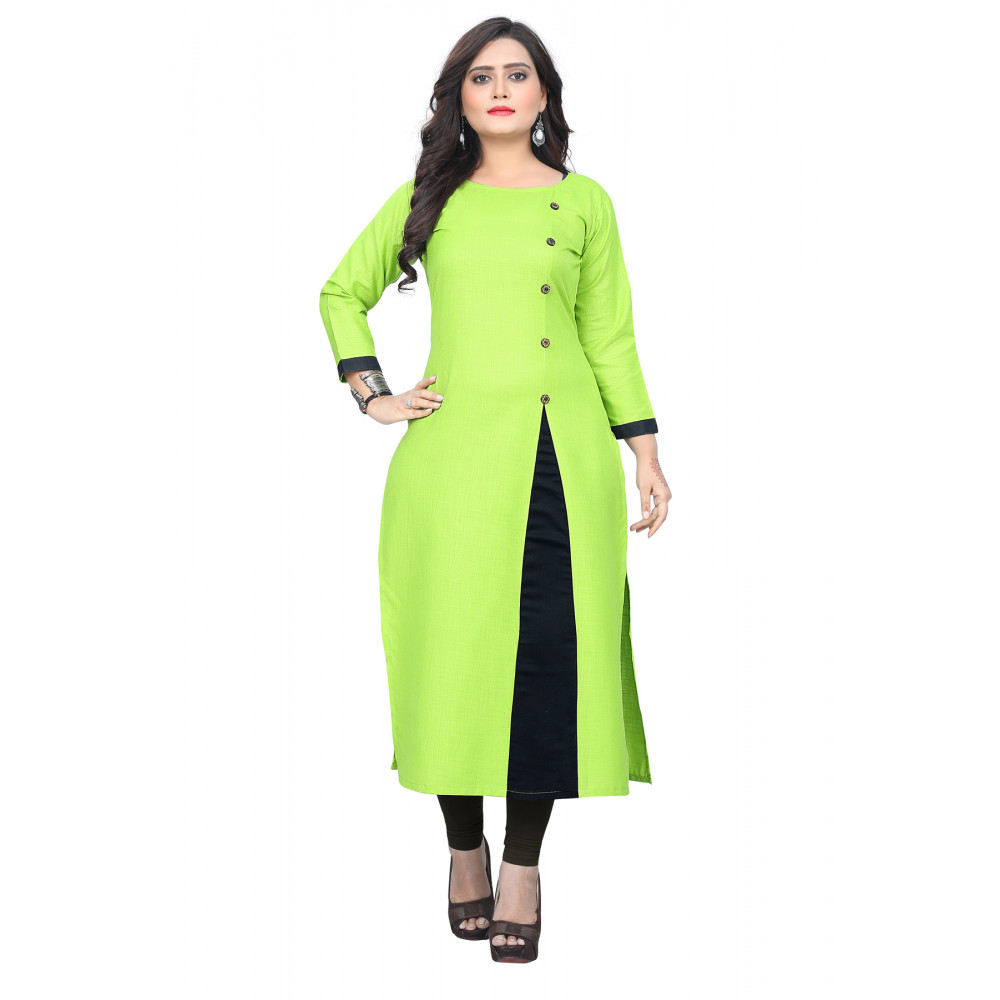 Off White Color Cotton Designer Punjabi Style Readymade Kurti Set  -2170136801 | Heenastyle