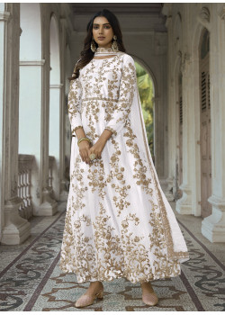 White Butterfly Net Embroidered Wedding Suit AF2304776