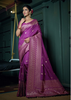 Pink Art Silk Zari Banarasi Sarees AF230585