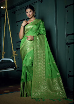 Green Art Silk Zari Banarasi Sarees AF230587