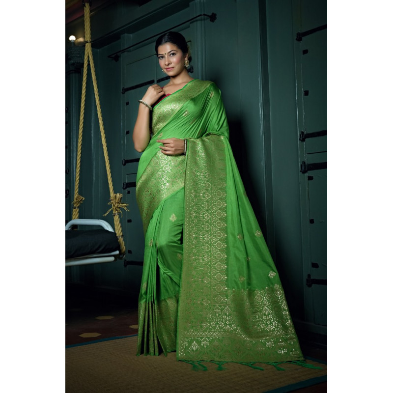Green Art Silk Zari Banarasi Sarees AF230587