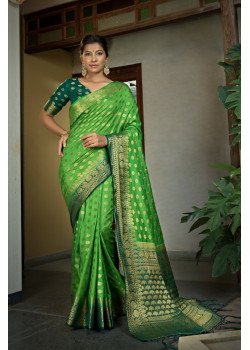 Green Art Silk Zari Banarasi Sarees AF230593