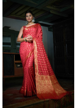 Red Art Silk Zari Banarasi Sarees AF230608