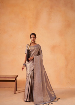 Grey Art Silk Zari Kanjivaram Sarees AF230635