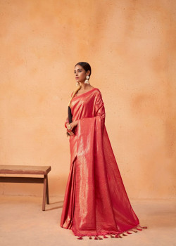 Red Art Silk Zari Kanjivaram Sarees AF230636