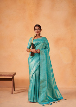Blue Art Silk Zari Kanjivaram Sarees AF230637