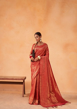 Red Art Silk Zari Kanjivaram Sarees AF230650