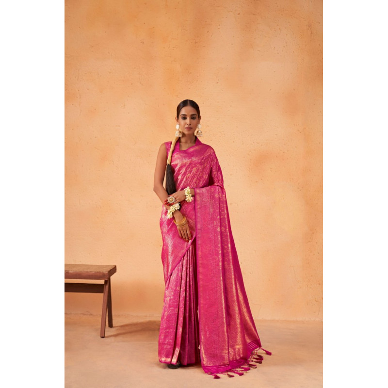 Pink Art Silk Zari Kanjivaram Sarees AF230651