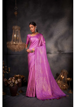 Lilac Art Silk Zari Kanjivaram Sarees AF230654