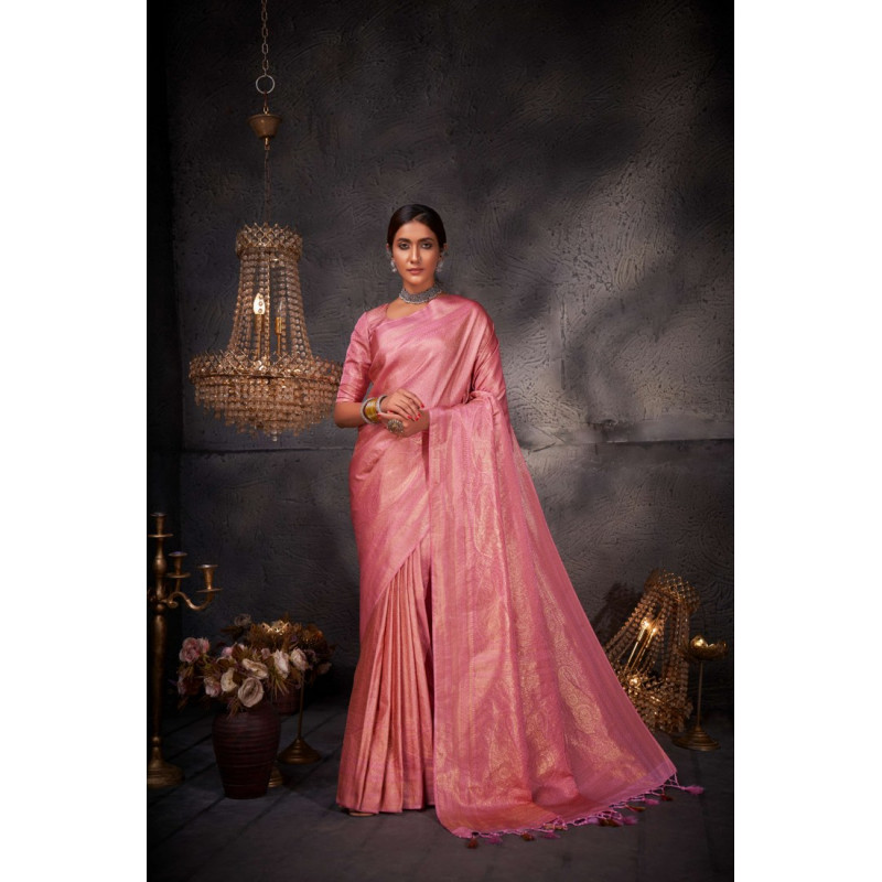 Pink Art Silk Zari Kanjivaram Sarees AF230655