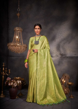 Light Green Art Silk Zari Kanjivaram Sarees AF230657