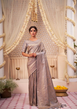 Gray Art Silk Zari Kanjivaram Sarees AF230670