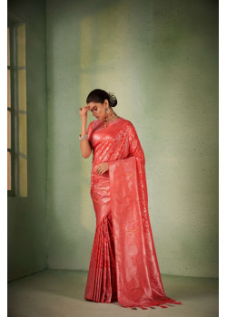 Red Art Silk Zari Kanjivaram Sarees AF230679
