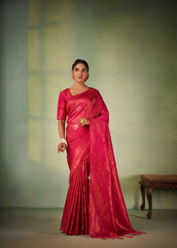 Dark Pink Art Silk Zari Kanjivaram Sarees AF230684