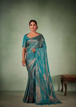 Blue Art Silk Zari Kanjivaram Sarees AF230685