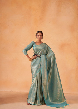 Light Blue Art Silk Zari Kanjivaram Sarees AF230694
