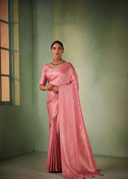 Light Pink Art Silk Zari Kanjivaram Sarees AF230703
