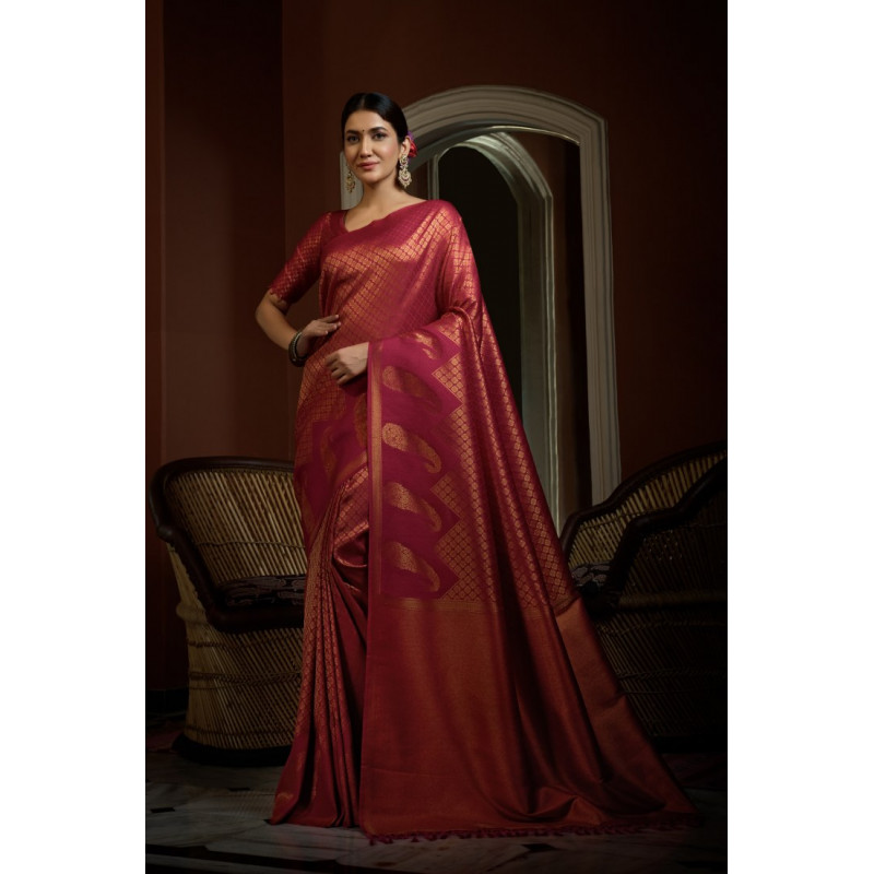 Pink Art Silk Woven Kanjivaram Sarees AF230522