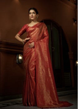 Red Art Silk Woven Kanjivaram Sarees AF230541