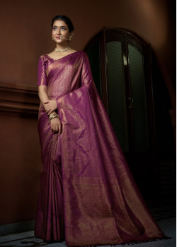Purple Art Silk Woven Kanjivaram Sarees AF230542