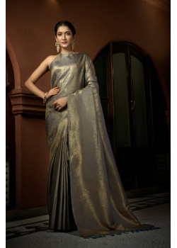 Grey Art Silk Woven Kanjivaram Sarees AF230543