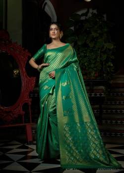 Green Art Silk Woven Kanjivaram Sarees AF230547