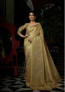 Beige Art Silk Woven Kanjivaram Sarees AF230554