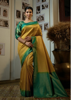 Yellow Art Silk Woven Kanjivaram Sarees AF230558