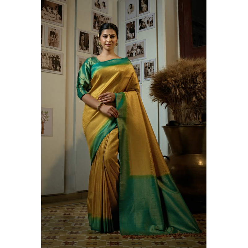 Yellow Art Silk Woven Kanjivaram Sarees AF230558