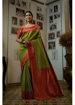 Red Art Silk Woven Kanjivaram Sarees AF230569