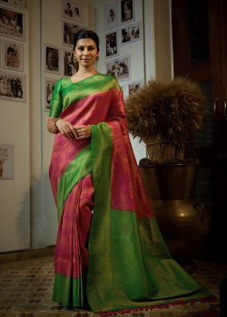 Grey Art Silk Woven Kanjivaram Sarees AF230572
