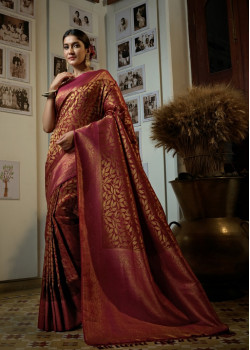 Beige Art Silk Woven Kanjivaram Sarees AF230576