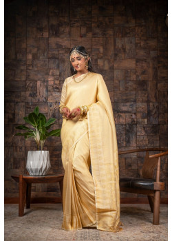 Beige Raw Silk Woven Kanjivaram Sarees AF230488